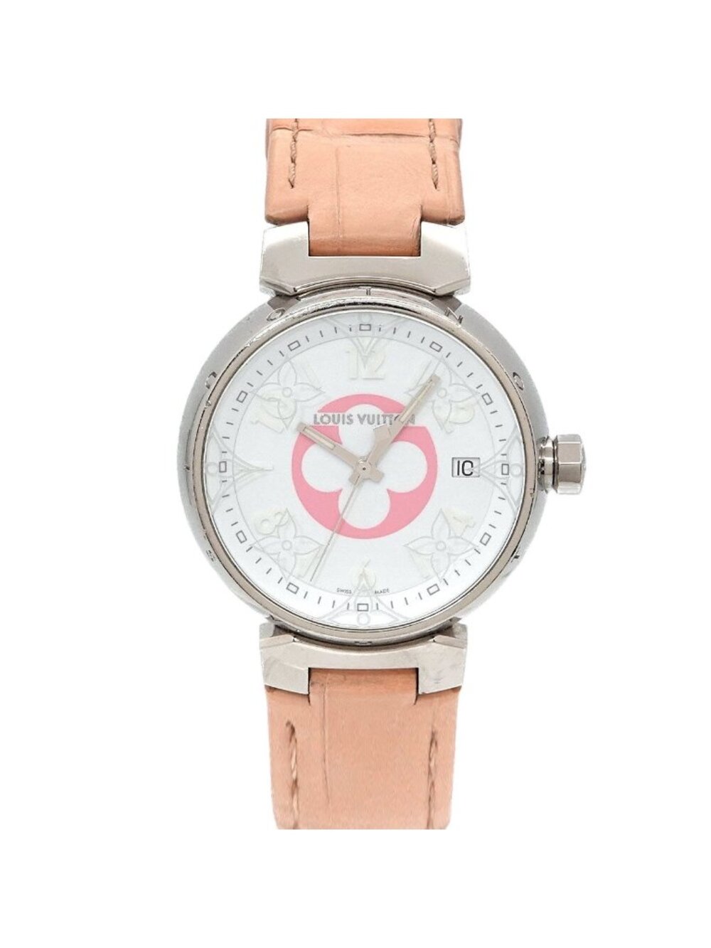Louis Vuitton Tambour Watch White Quartz